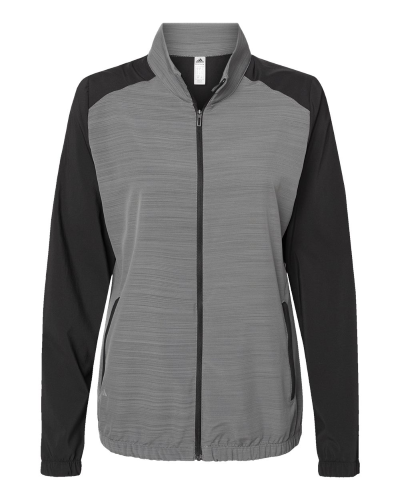 Picture of Adidas Women's Heather Block Full-Zip Windshirt