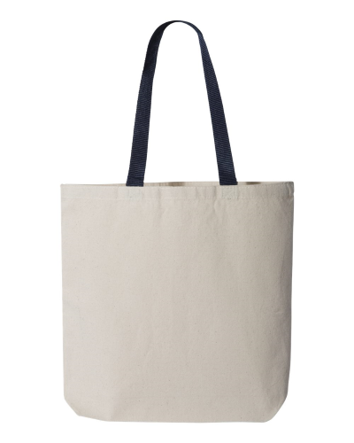 Picture of Q-Tees 11L Canvas Tote with Contrast-Color Handles