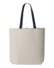 Picture of Q-Tees 11L Canvas Tote with Contrast-Color Handles