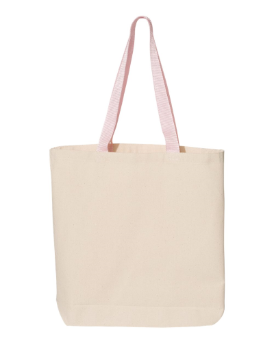 Picture of Q-Tees 11L Canvas Tote with Contrast-Color Handles