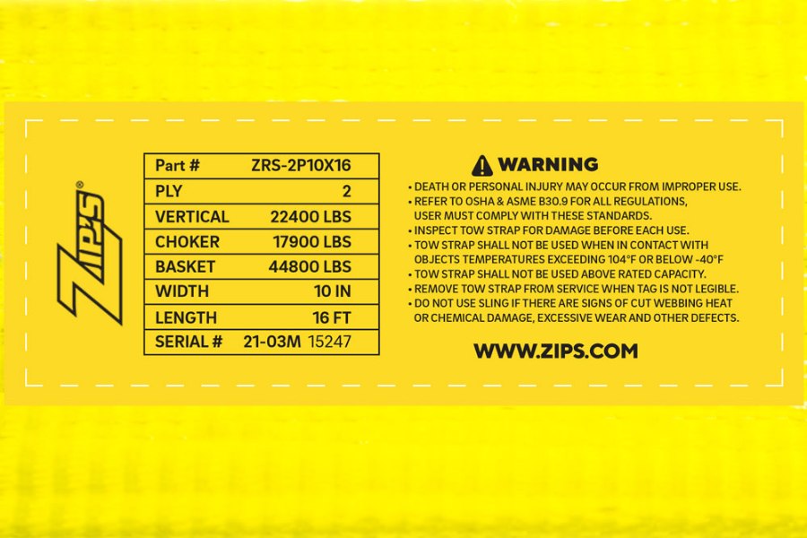 Picture of Zip's Recovery Straps - 2 Ply