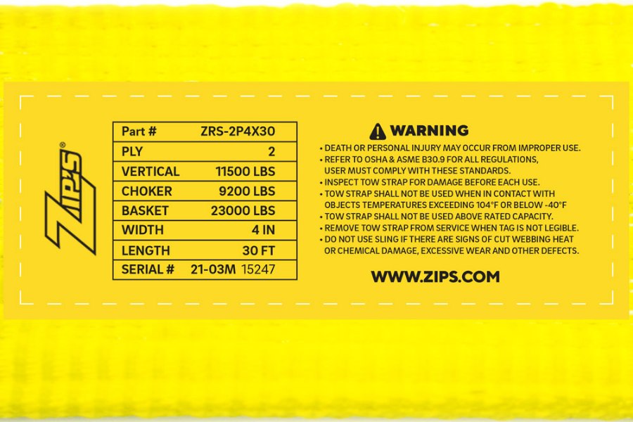 Picture of Zip's Recovery Straps - 2 Ply