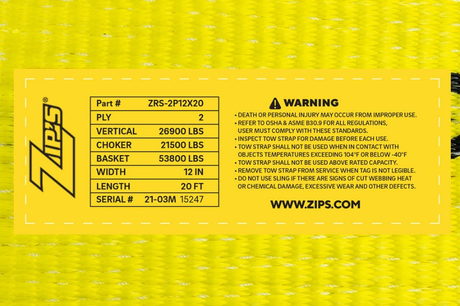 Picture of Zip's Recovery Straps - 2 Ply