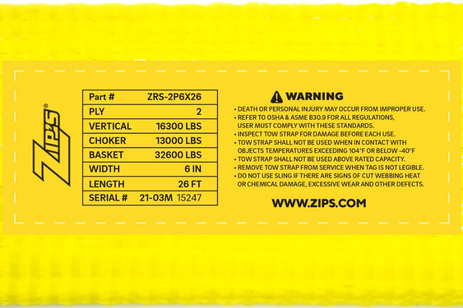 Picture of Zip's Recovery Straps - 2 Ply