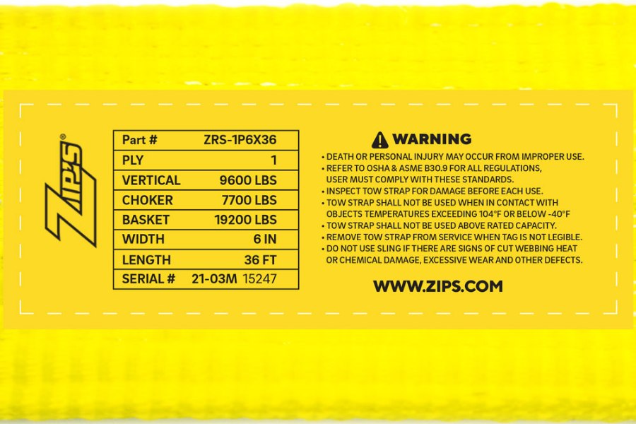 Picture of Zip's Recovery Strap - 1 Ply