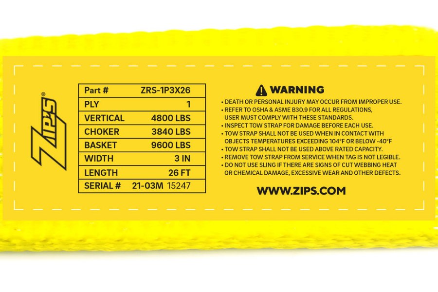 Picture of Zip's Recovery Strap - 1 Ply