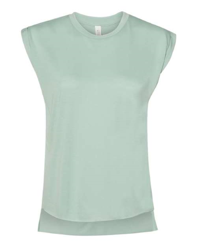 Picture of BELLA + CANVAS Women's Flowy Rolled Cuffs Muscle Tee