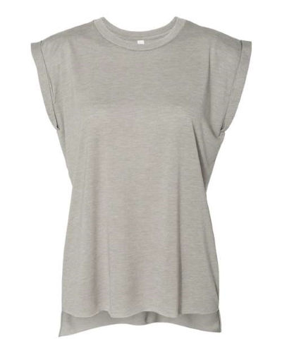 Picture of BELLA + CANVAS Women's Flowy Rolled Cuffs Muscle Tee