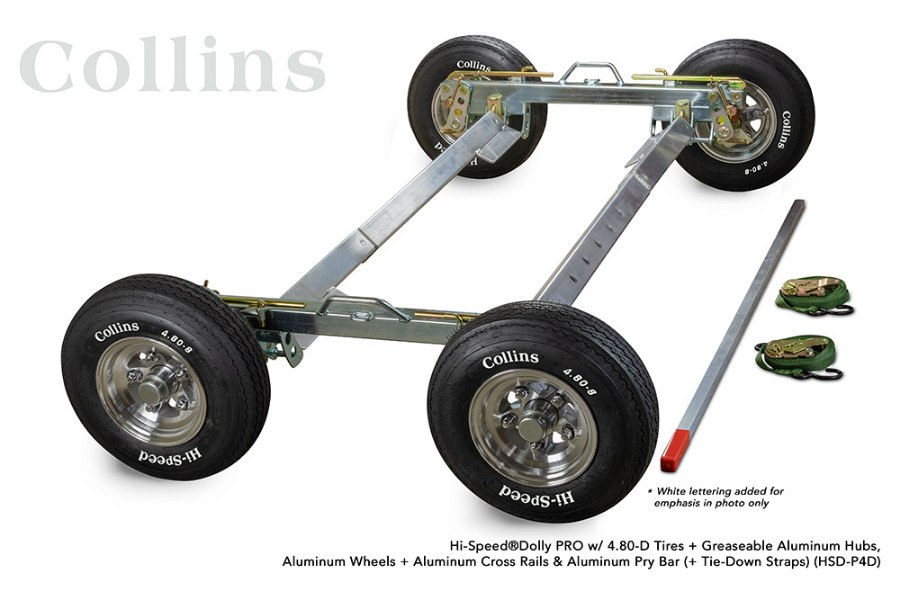 Picture of Collins Hi-Speed Dolly PRO Dolly Set Zinc Plated w/ Aluminum Axles and Aluminum Diamond Cut Wheels