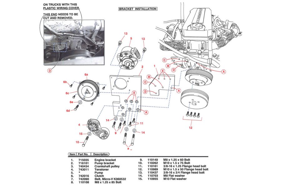 Picture of DewEze A Clutch Pump Mt Kit Freightliner M2 2011-2024 Side Port Complete Kit