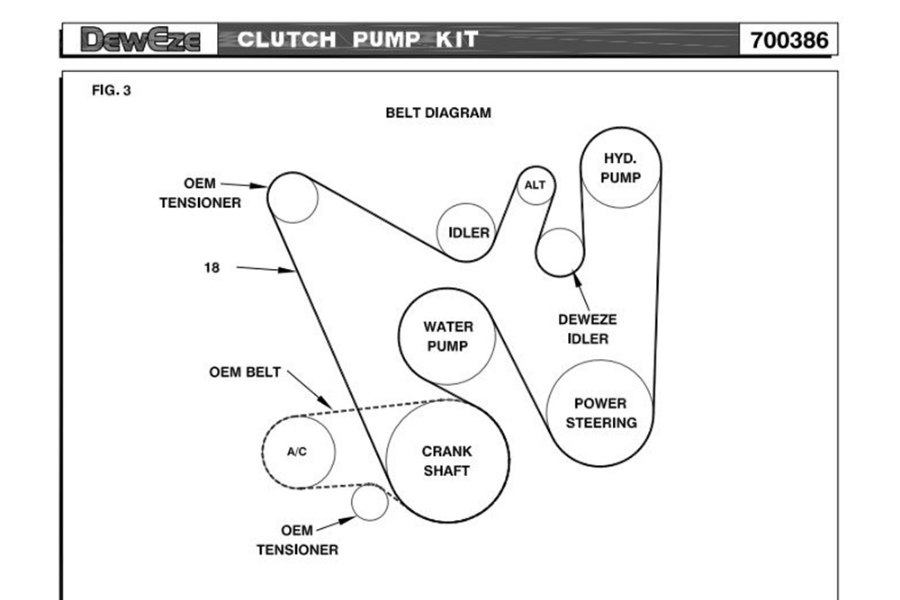 Picture of DewEze A Clutch Pump Kit Chevy 1999-2014 6.0L Gas Rear Port Complete Kit