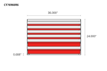 Picture of CTech 6 Drawer Red Toolbox Systems
