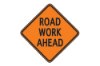 Picture of Sign and Safety Equipment Orange "Road Work Ahead" Roll-Up Sign