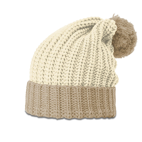 Picture of Richardson Chunky Cable Cuffed Pom Beanie