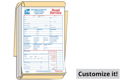 Picture of Basic Road Service Form Receipt Books