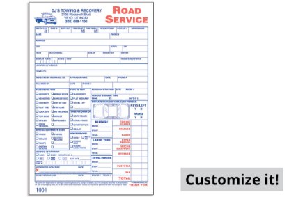 Picture of Custom Road Service Form Books