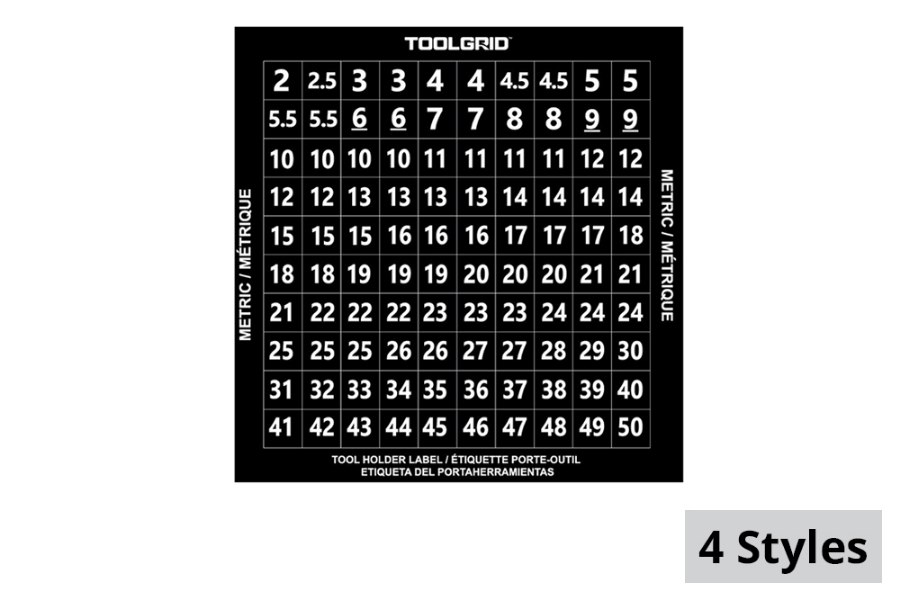 Picture of CTech Tool Grid Identification Labels