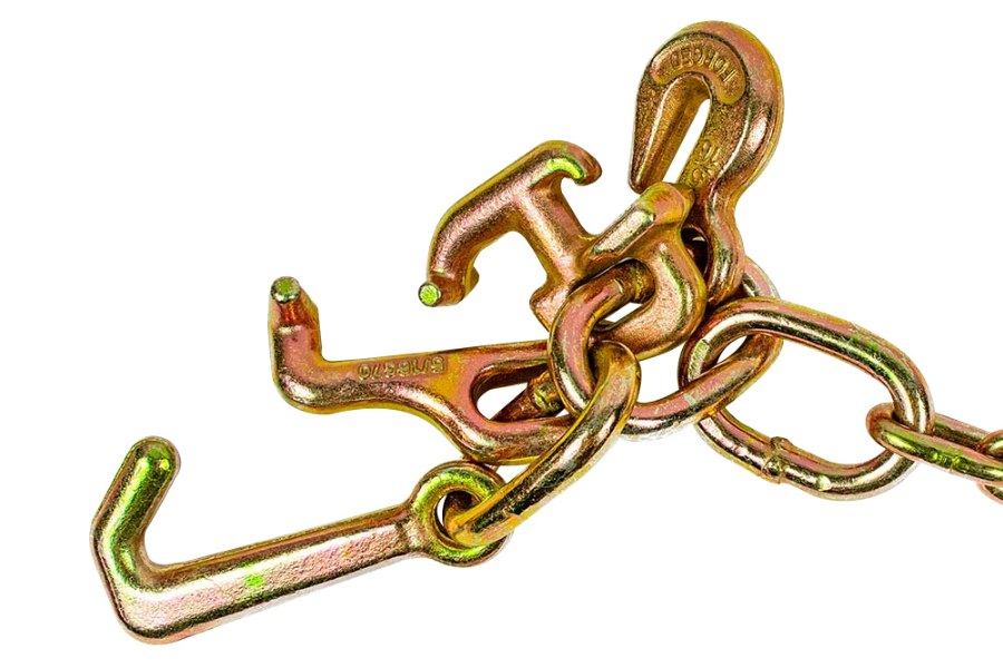 Picture of Zip's J-Chain Assembly with 15" J, Mini J, Grab, and Hammerhead Hooks