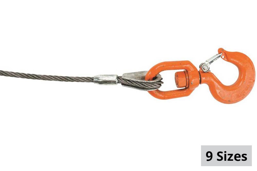 Picture of Lift-All Domestic IWRC Wire Rope - Swivel Hook and Latch