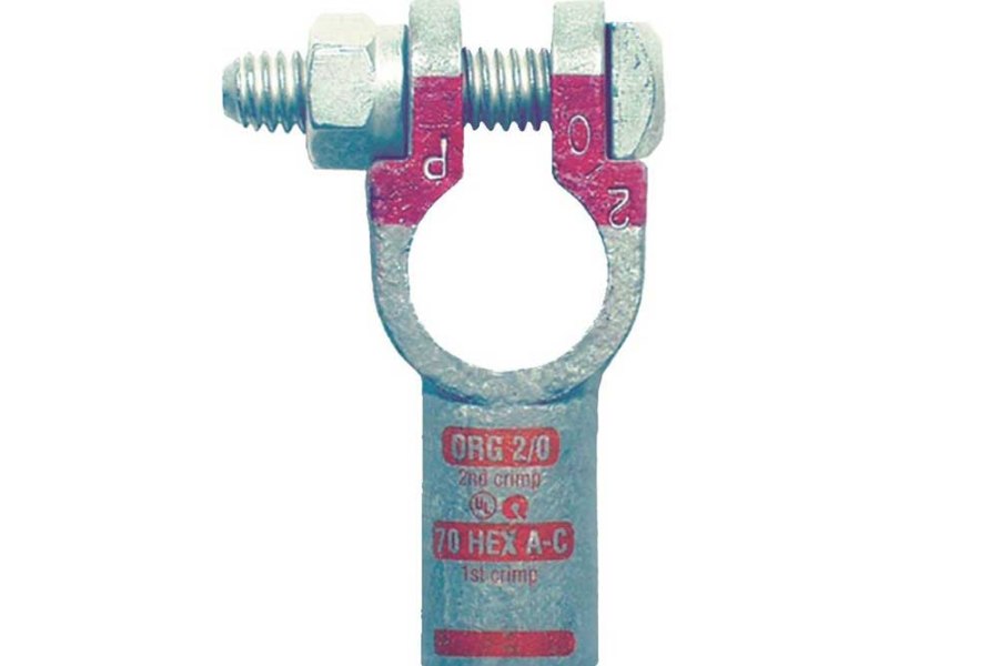 Picture of Universal Straight Crimp Clamp, Gauge 1, Pkg. of 5