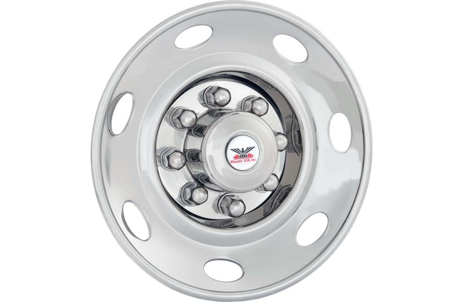 Picture of Phoenix 16" 8-Lug Stainless Steel D.O.T. Rear Hub Cover, Used in NSF921 and
NSF941