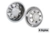 Picture of Phoenix Stainless Steel D.O.T. Dual Wheel Simulator 19.5" x 6.75" 8 Lug 4 HH 33MM Lug Nut Covers for 22mm Lug Nuts