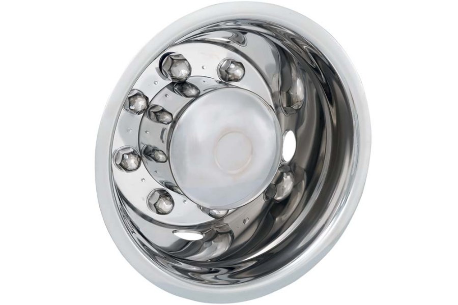 Picture of Phoenix Stainless Steel D.O.T. Dual Wheel Simulator 19.5" x 6.75" 8 Lug 4 HH 33MM Lug Nut Covers for 22mm Lug Nuts