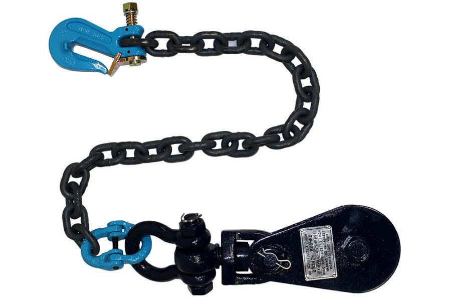 Picture of B/A Products Snatch Blocks w/ Chain and Twist Lock Grab Hook