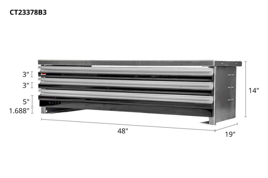 Picture of CTech 3 Drawer Black Toolbox Systems