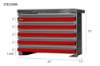 Picture of CTech 5 Drawer Red Toolbox Systems