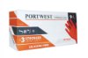 Picture of Portwest Heavy Duty Orange DIsposable Gloves (100 Pack)