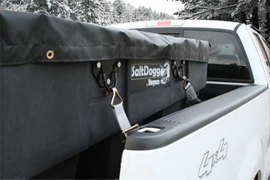 Picture of SaltDogg Black Electric Direct Drive Poly Slide-In Spreader 53"