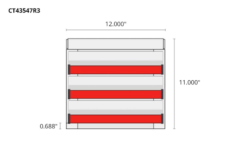 Picture of CTech 3 Drawer Red Toolbox Systems