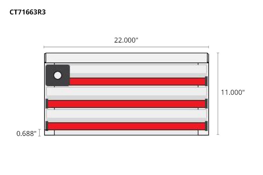 Picture of CTech 3 Drawer Red Toolbox Systems