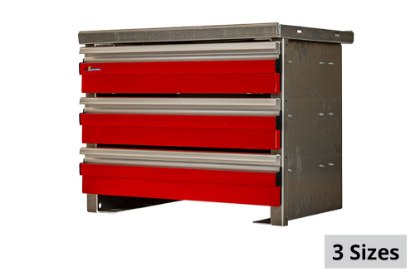 Picture of CTech 4 Drawer Red Toolbox Systems