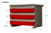 Picture of CTech 4 Drawer Red Toolbox Systems