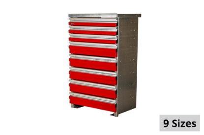 Picture of CTech 8 Drawer Red Toolbox Systems