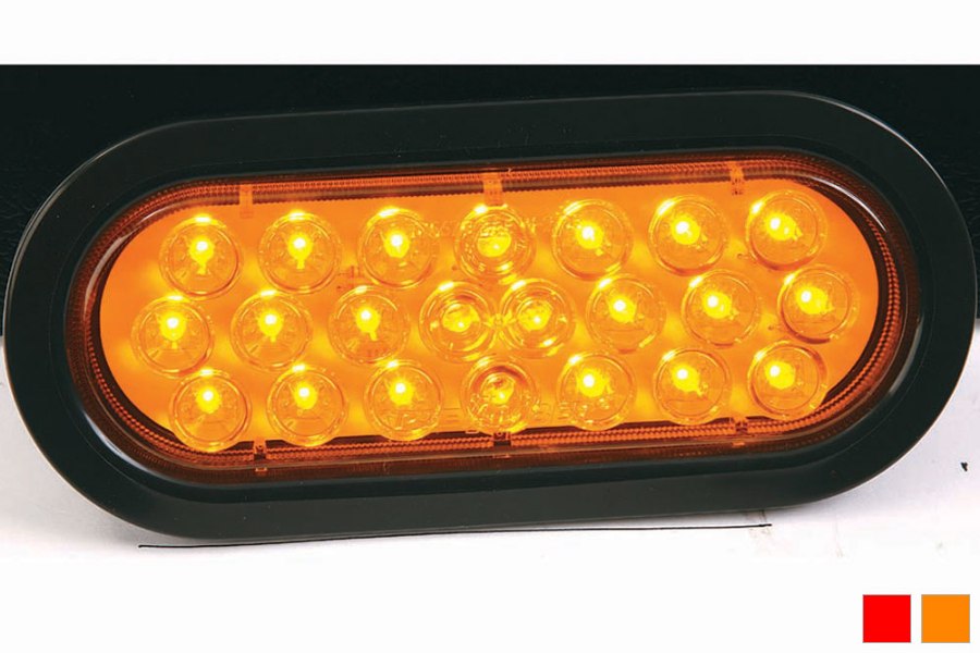 6" Oval Amber LED Warning Light | Zip's