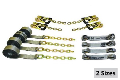 Picture of AW Direct Tow Pro 8-Point Tie-Down Kit with Chains and Gradual Release Ratchets