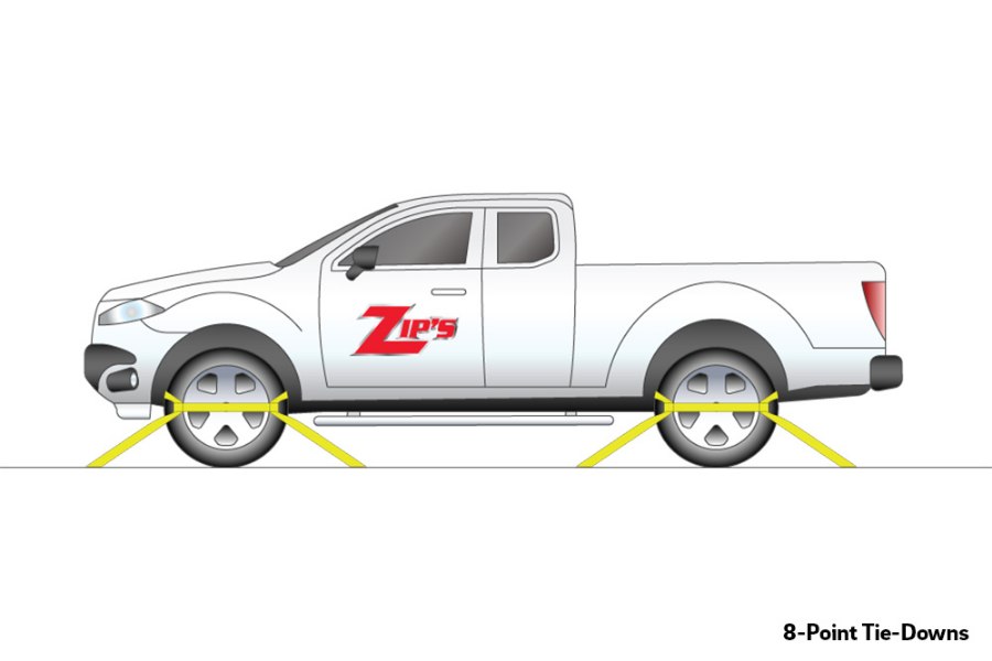 Picture of AW Direct Tow Pro 8-Point Tie-Down Kit with Chains and Gradual Release Ratchets