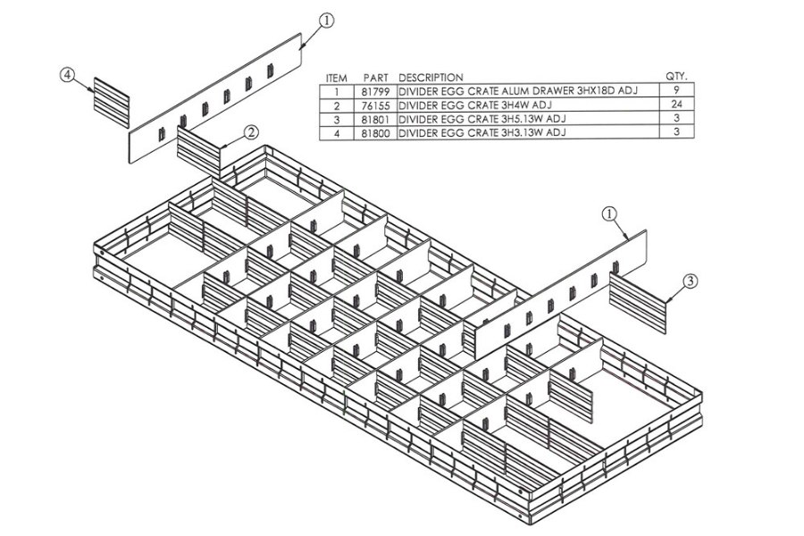 Picture of Stellar Egg Crate Divider Kit