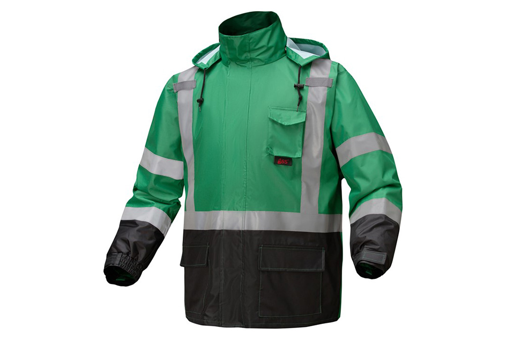 Picture of GSS Safety Premium Hooded Rain Jacket with Black Bottom