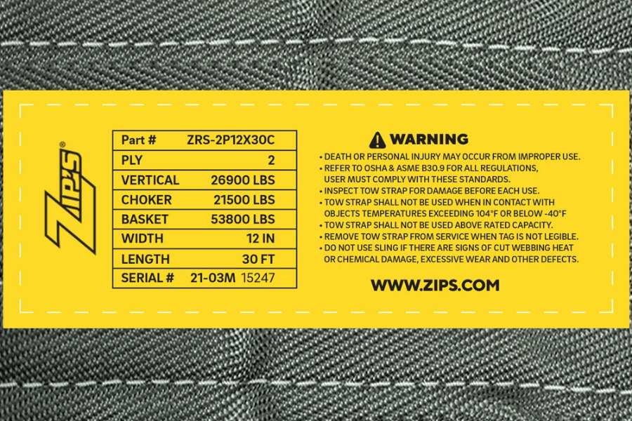 Picture of Zip's Recovery Straps with Cordura Sleeve - 2 Ply