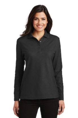 Picture of Port Authority Ladies Silk Touch Long Sleeve Polo