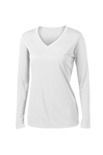 Picture of Sport-Tek Ladies Long Sleeve PosiCharge Competitor V-Neck T-Shirt