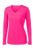 Picture of Sport-Tek Ladies Long Sleeve PosiCharge Competitor V-Neck T-Shirt