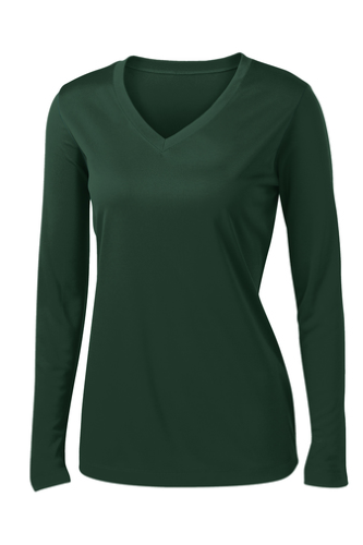 Picture of Sport-Tek Ladies Long Sleeve PosiCharge Competitor V-Neck T-Shirt