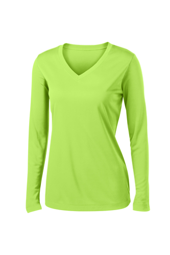 Picture of Sport-Tek Ladies Long Sleeve PosiCharge Competitor V-Neck T-Shirt