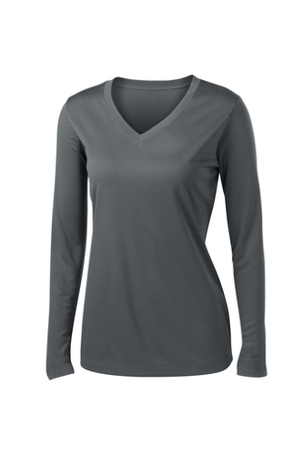 Picture of Sport-Tek Ladies Long Sleeve PosiCharge Competitor V-Neck T-Shirt