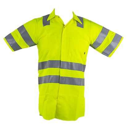 Picture of Red Kap Hi-Vis Short Sleeve Oilblok Class 3 Ripstop Work Shirt
